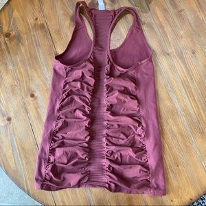 Athleta Pleated Mesh Back Tank Top